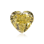 0.83 Carat Fancy Yellow HEART Diamond VS1 GIA