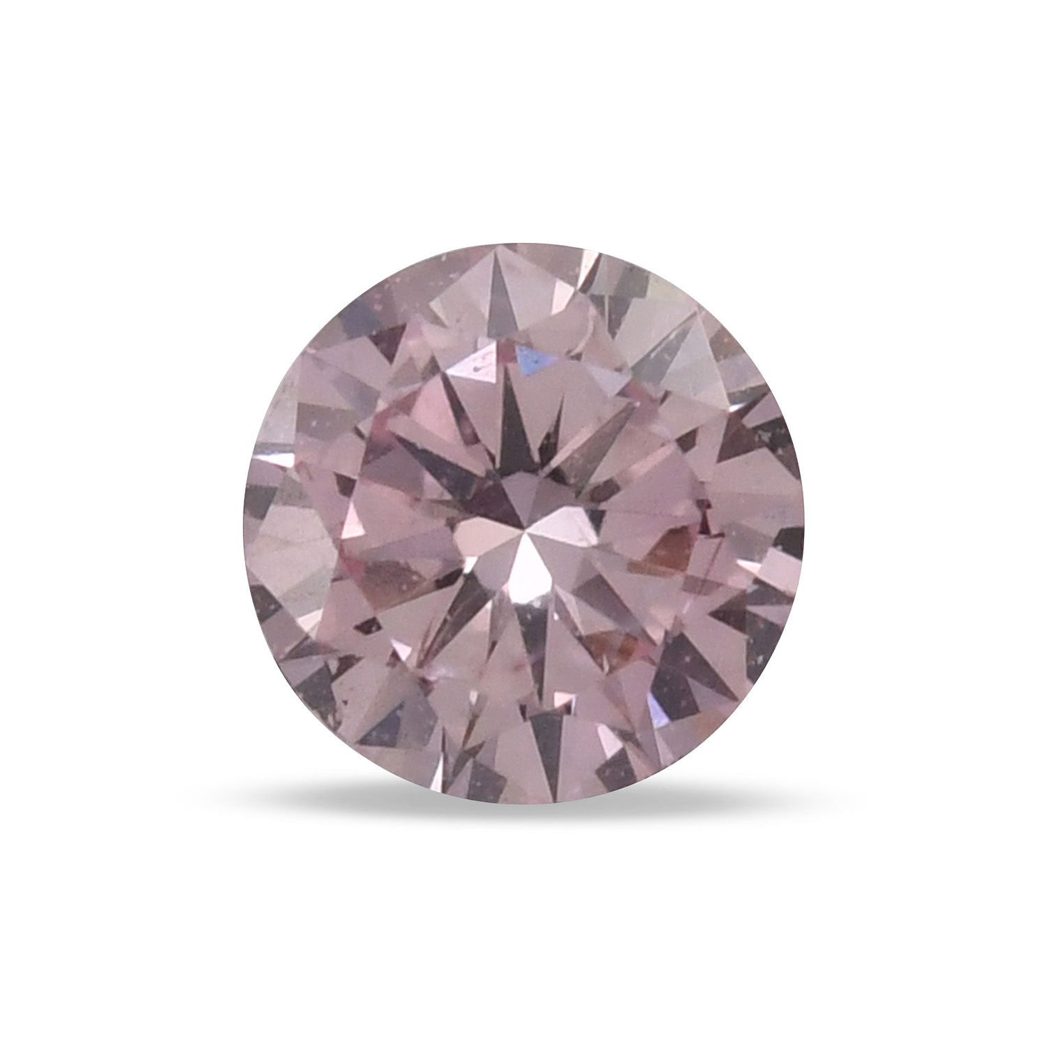 0.15 Carat Fancy Brownish Pink Round Brillant Diamond SI2 GIA