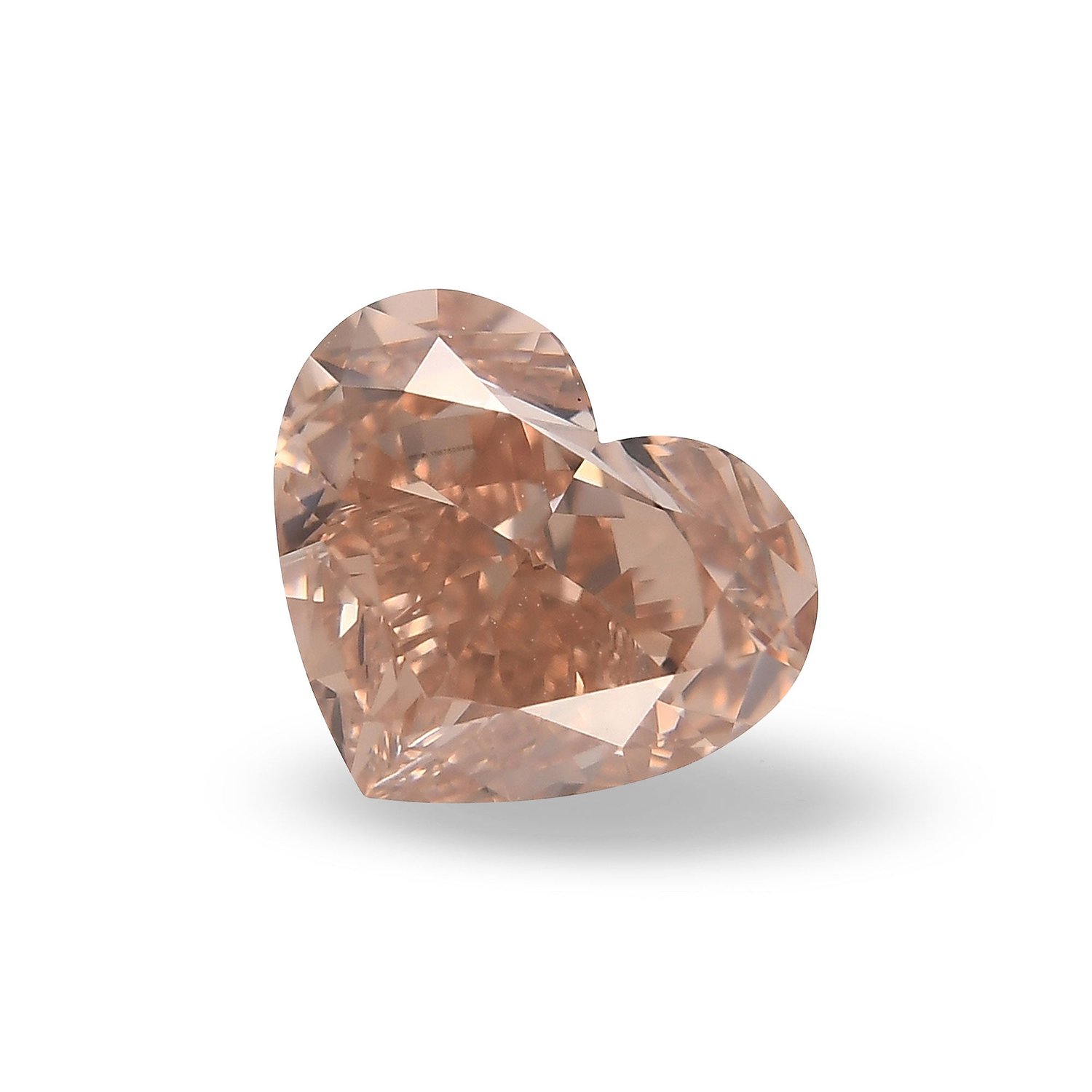 2.66 Carat Fancy Brownish Orangy Pink Heart Diamond VS2 GIA