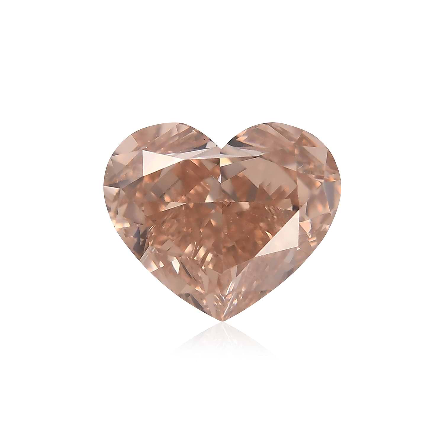 2.66 Carat Fancy Brownish Orangy Pink Heart Diamond VS2 GIA