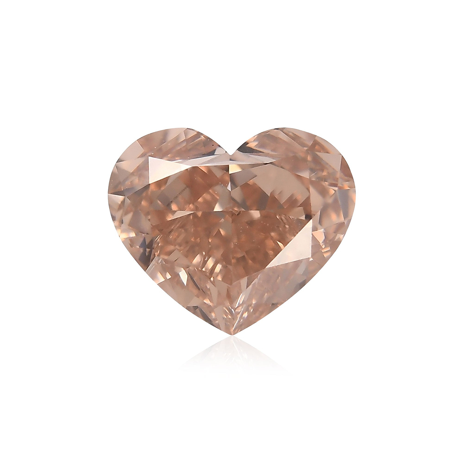 2.66 Carat Fancy Brownish Orangy Pink Heart Diamond VS2 GIA