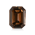 2.20 Carat Fancy Dark Orange Brown Emerald Diamond SI2 GIA