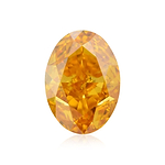 0.71 Carat Fancy Vivid Yellowish Orange Oval Diamond SI2 GIA