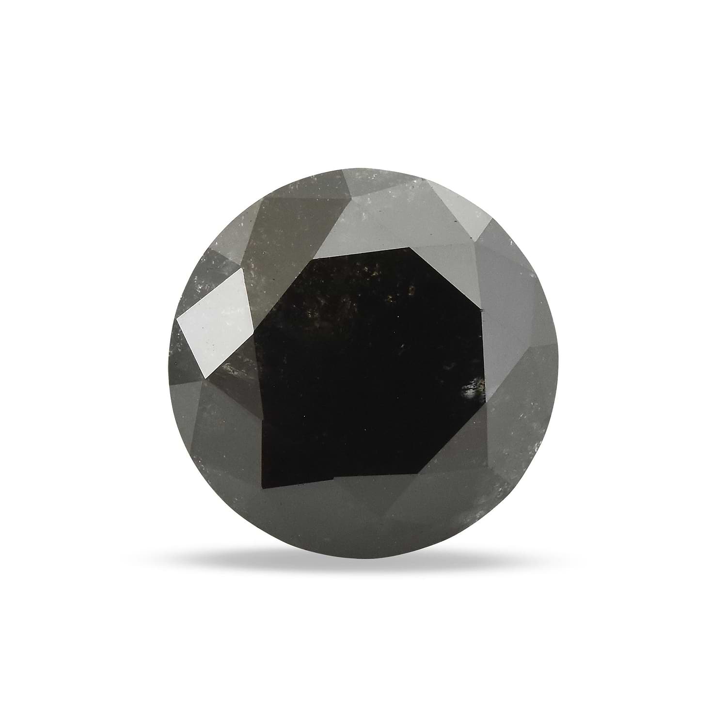 2.90 Carat Fancy Black Round Brillant Diamond GIA