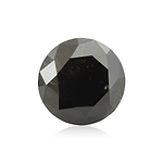 2.90 Carat Fancy Black Round Brilliant Diamond  GIA