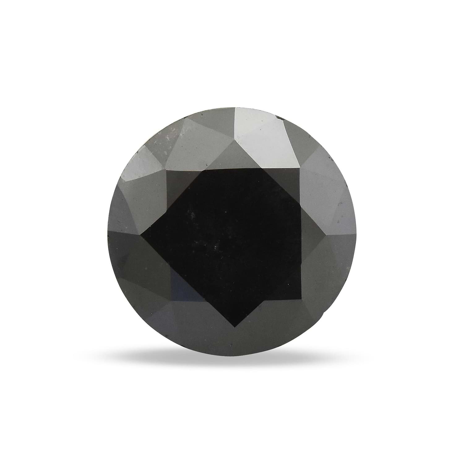 4.39 Carat Fancy Black Round Brillant Diamond GIA