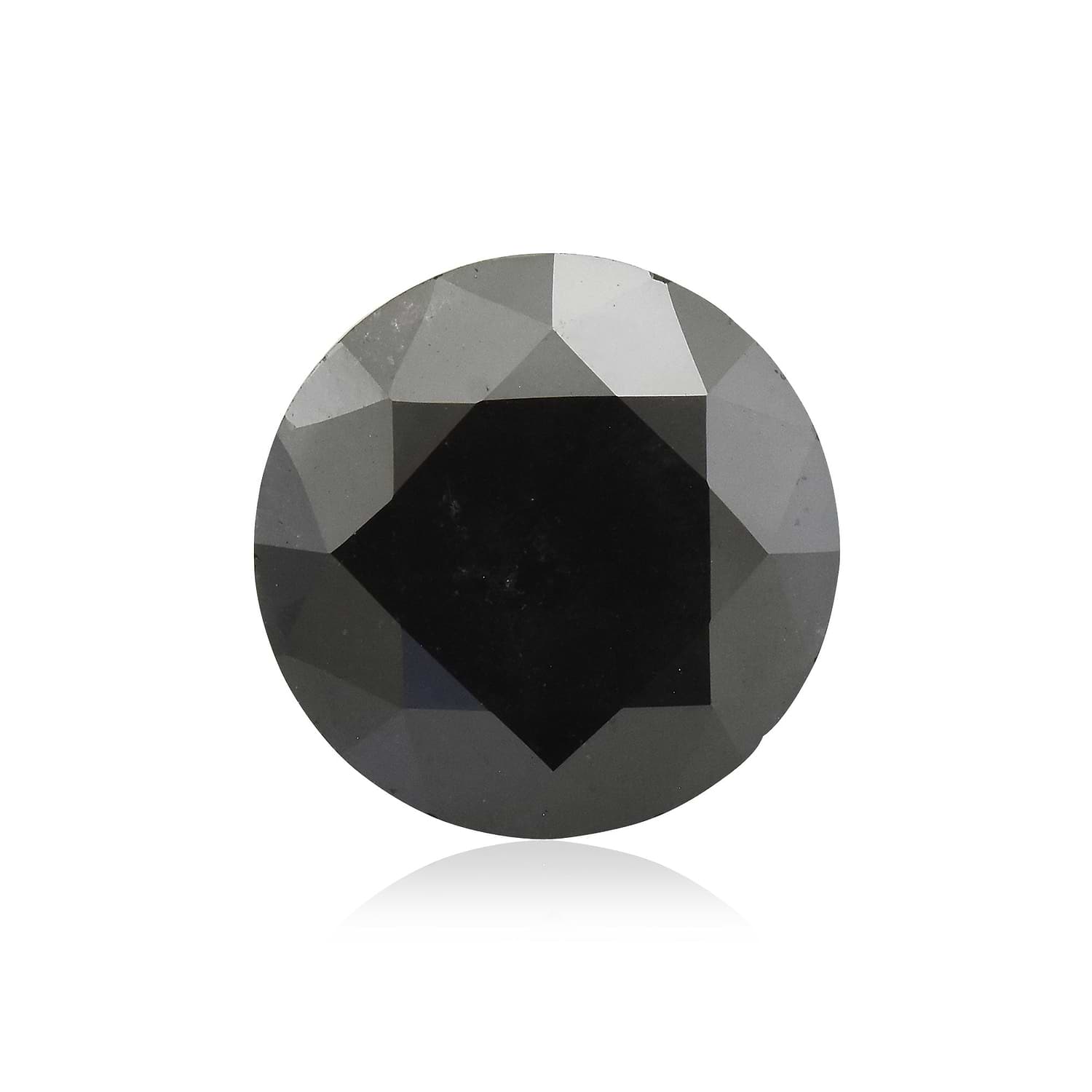 4.39 Carat Fancy Black Round Brillant Diamond GIA