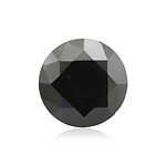 4.39 Carat Fancy Black Round Brillant Diamond  GIA