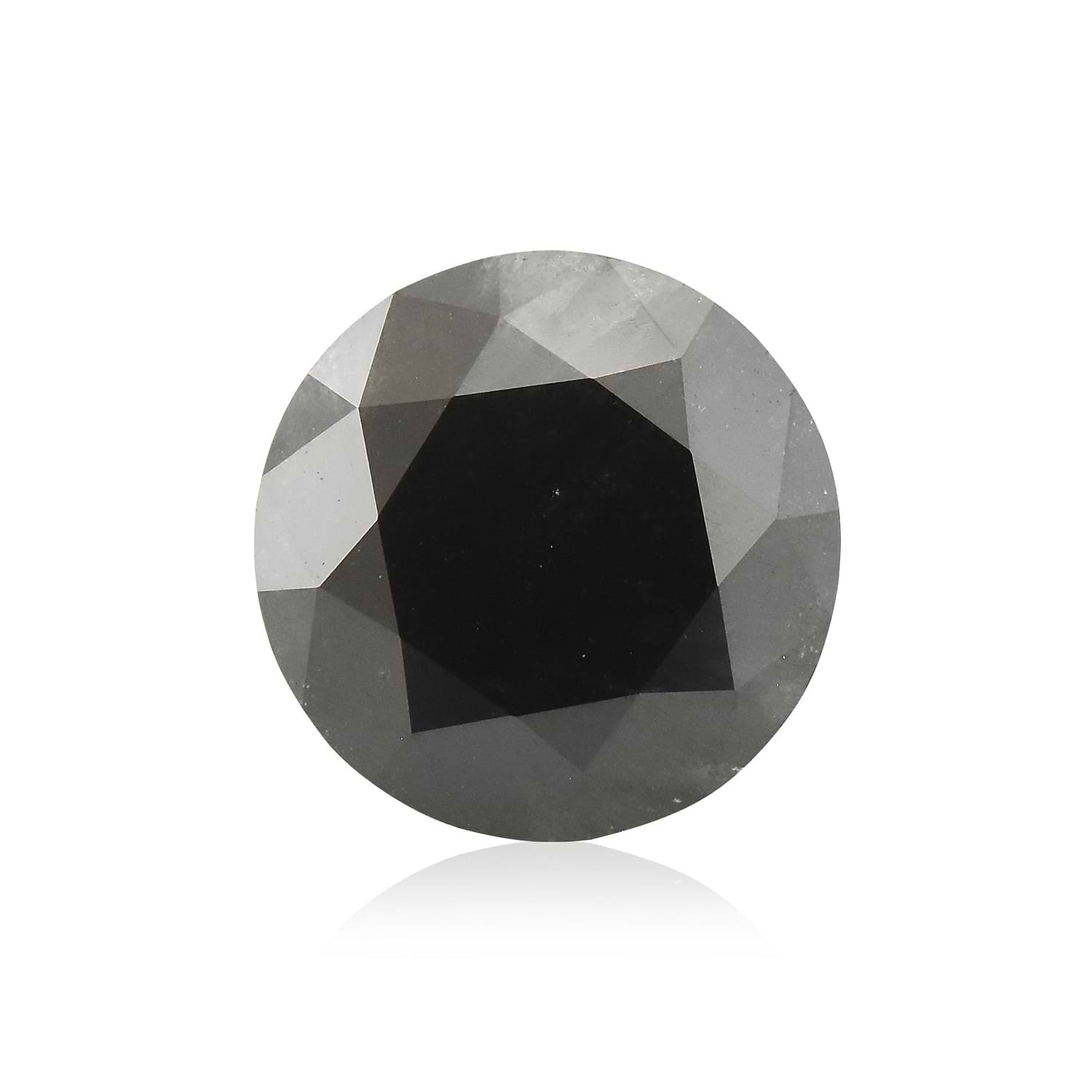 1.68 Carat Fancy Black Round Brillant Diamond GIA