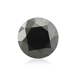 1.68 Carat Fancy Black Round Brillant Diamond  GIA