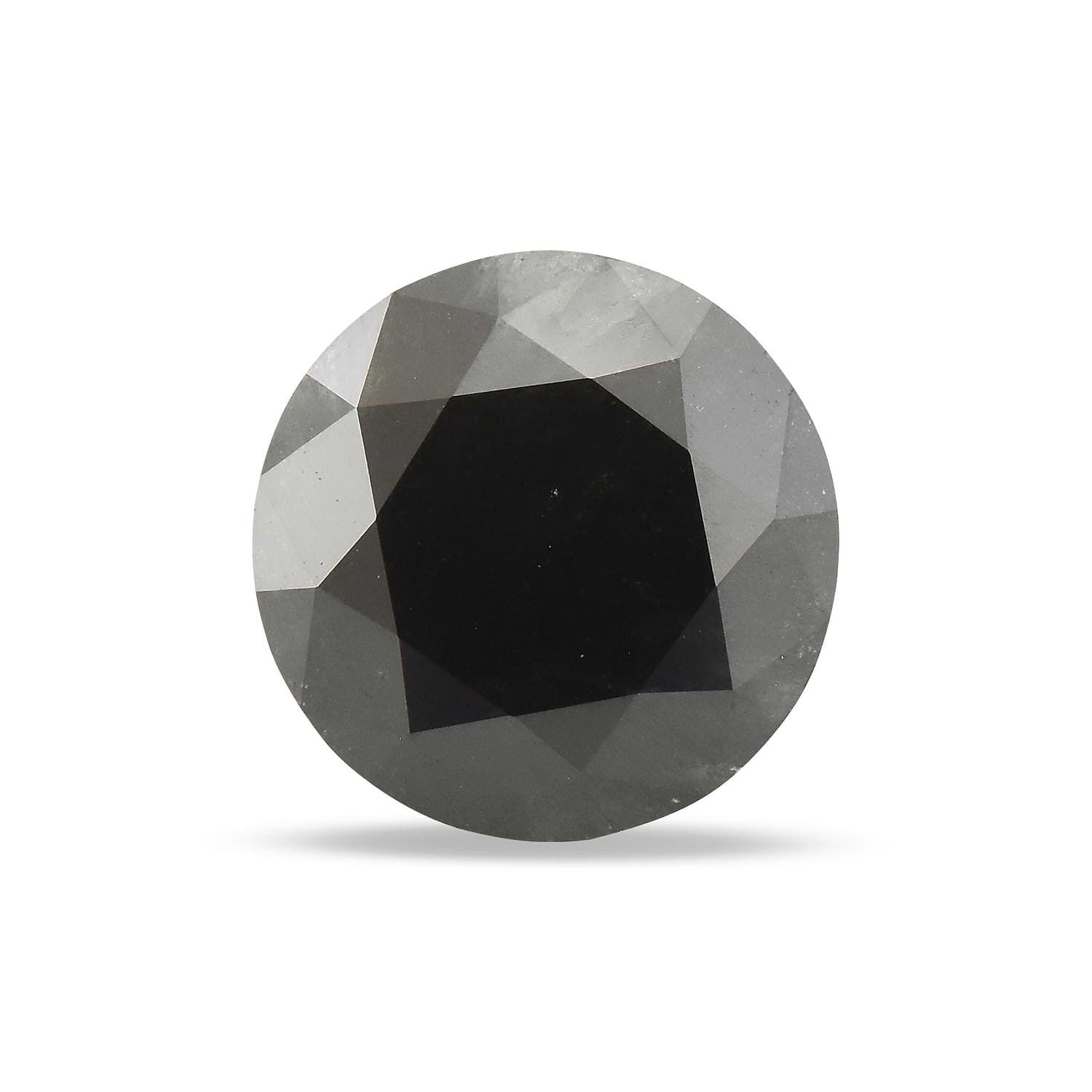 1.68 Carat Fancy Black Round Brillant Diamond GIA