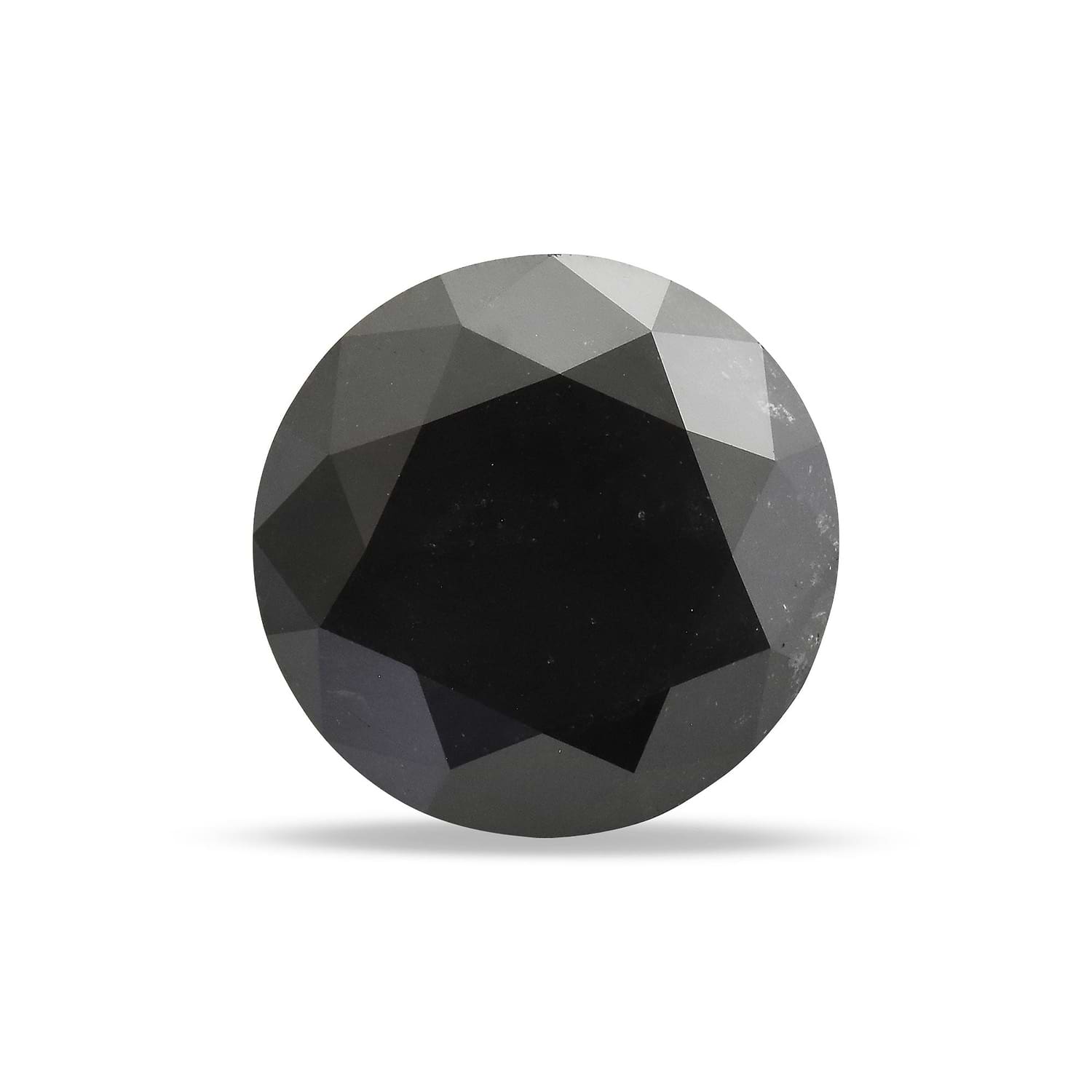 4.43 Carat Fancy Black Round Brillant Diamond GIA