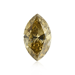 1.38 Carat Fancy Dark Yellow Brown Marquise Diamond (I1) GIA