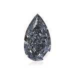 0.74 Carat Fancy Gray Blue Pear Diamond IF GIA