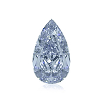 1.50 Carat Fancy Blue Pear Diamond VS1 GIA