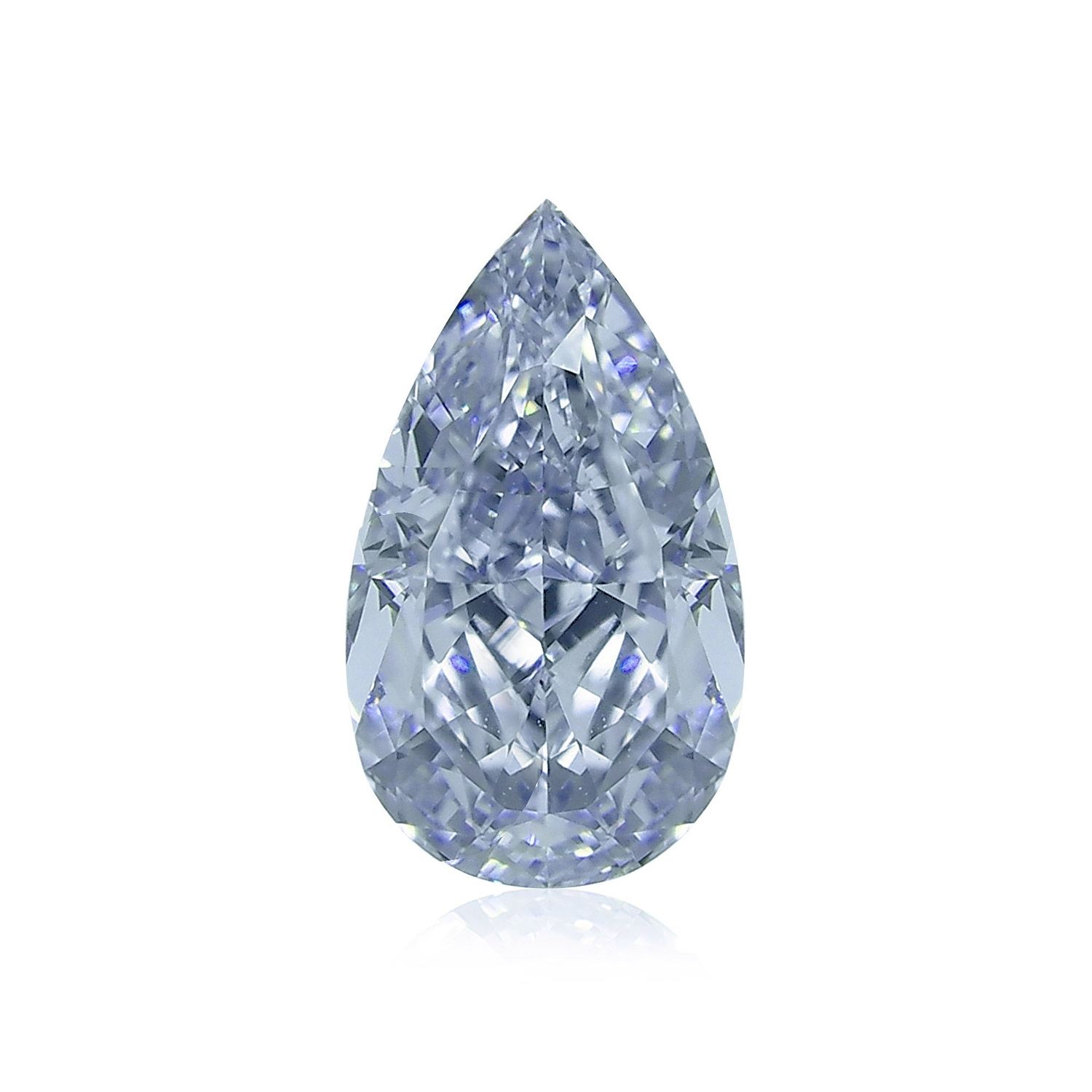 1.50 Carat Fancy Blue Pear Diamond VS1 GIA