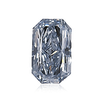 0.51 Carat Fancy Light Blue Radiant Diamond IF GIA