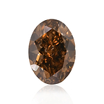 5.05 Carat Fancy Dark Orange Brown Oval Diamond SI2 GIA