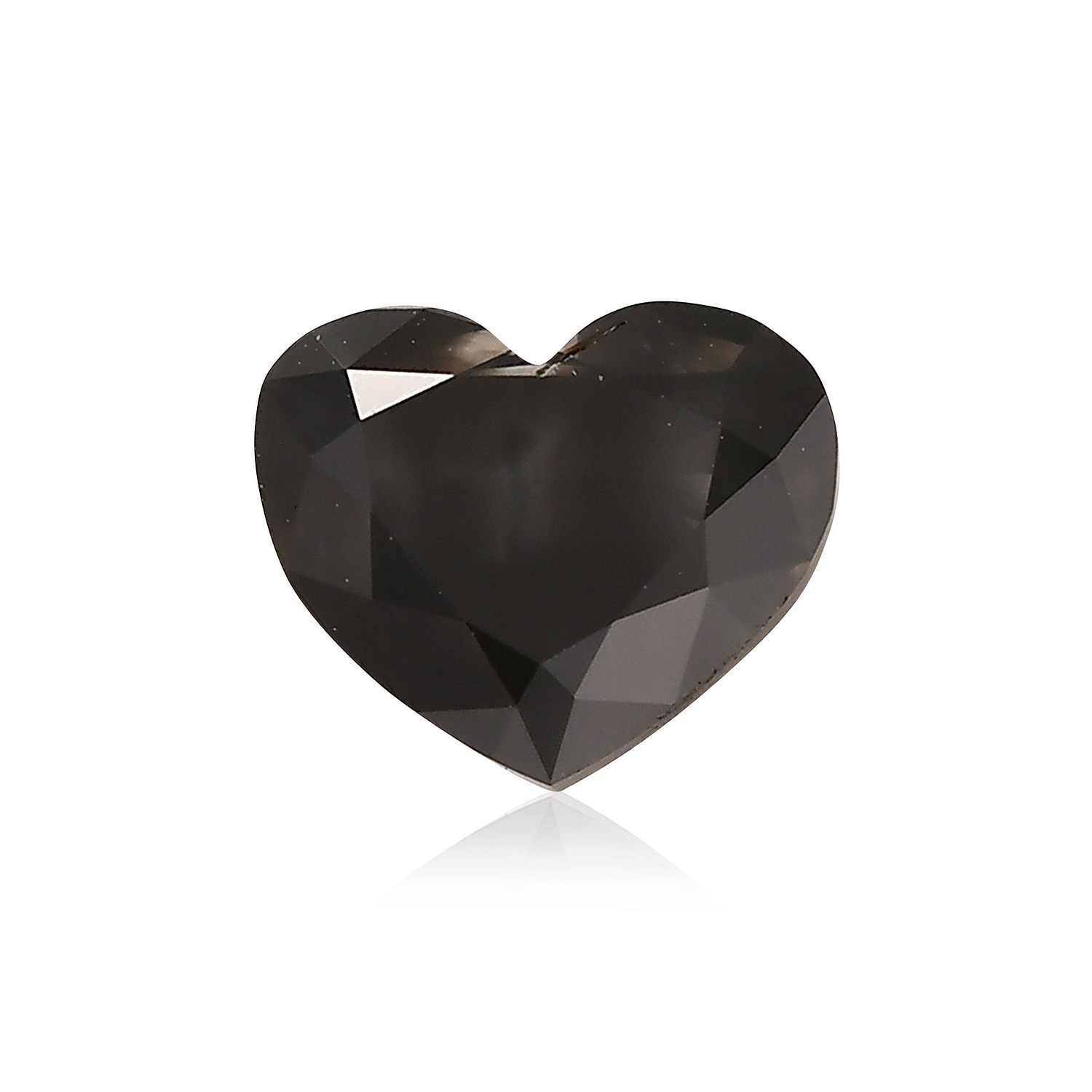 1.68 Carat Fancy Dark Gray HEART Diamond (I3) GIA