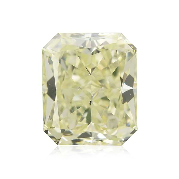2.22 Carat Fancy Light Green Yellow Radiant Diamond VS2 GIA