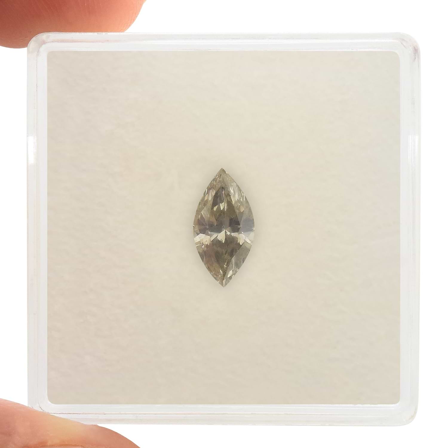 0.55 Carat Fancy Gray Marquise Diamond SI2 GIA