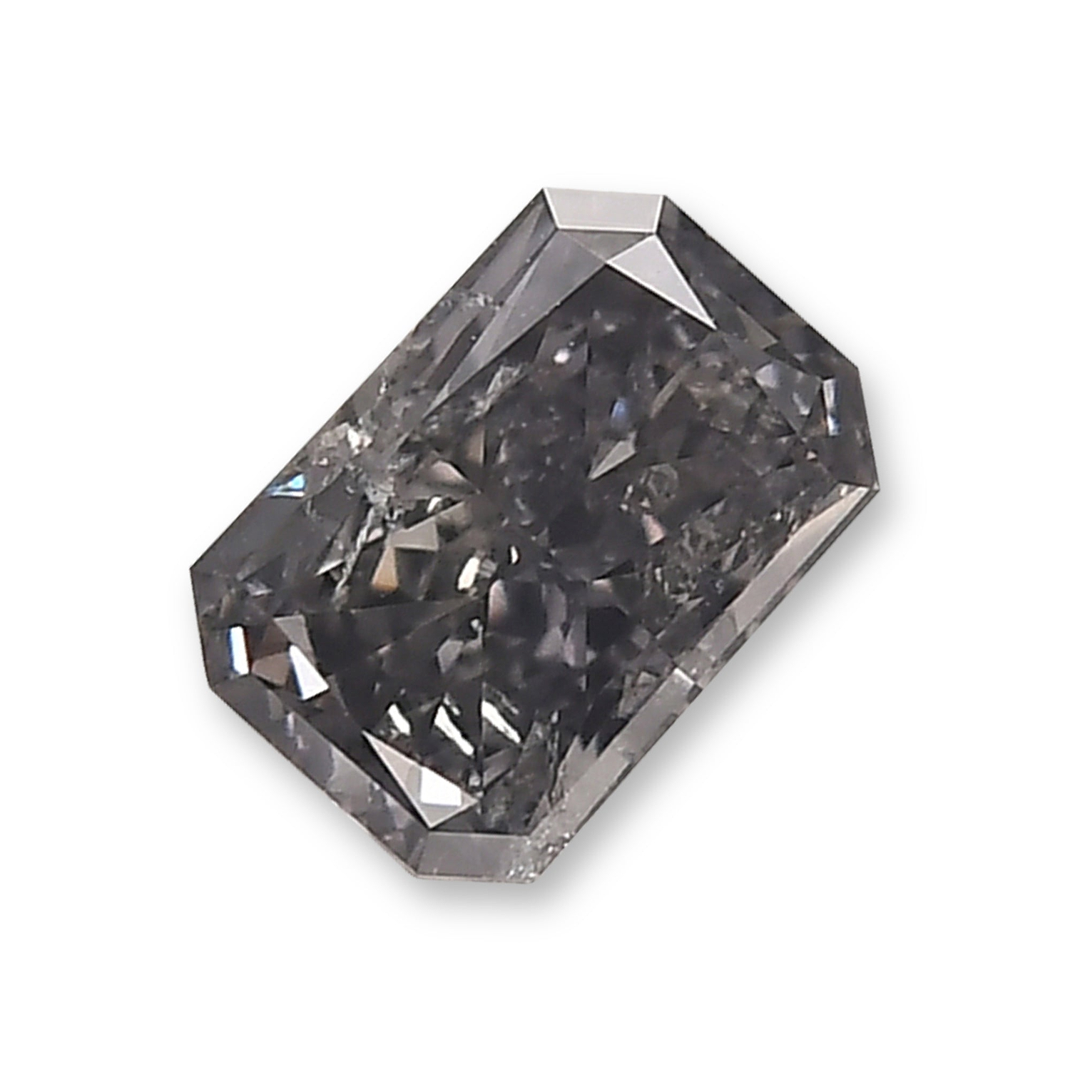 0.60 Carat Fancy Violet Gray Radiant Diamond I1 GIA