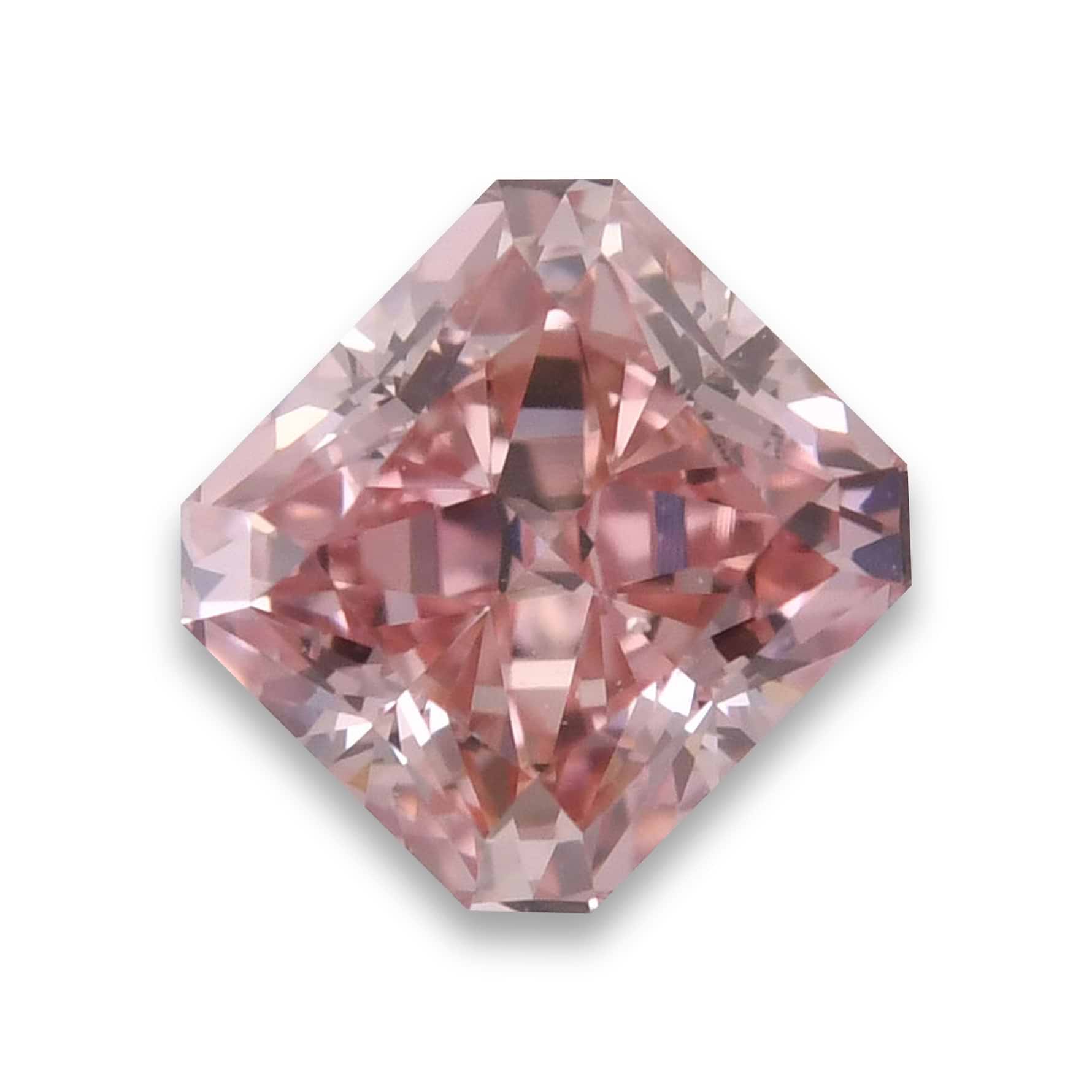 0.43 Carat Fancy Orangy Pink Radiant Argyle Diamond VS2 GIA