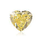 0.60 Carat Fancy Yellow HEART Diamond VVS1 GIA