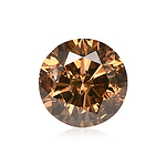 2.07 Carat Fancy Dark Orangy Brown Round Brillant Diamond (I2) GIA