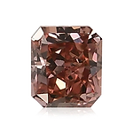 0.28 Carat Fancy Deep Pink Radiant Diamond  GIA