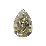 8.27 Carat Fancy Grayish Yellowish Green Pear Diamond VVS2 GIA