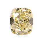 1.18 Carat Fancy Light Yellow Cushion Diamond IF GIA