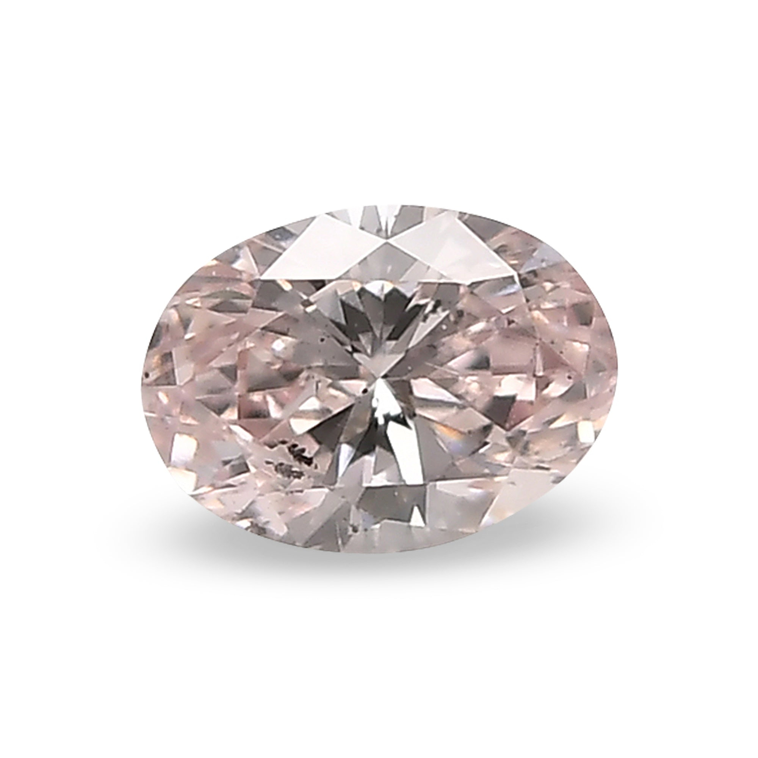 0.18 Carat Fancy Light Pink Oval Diamond SI2 GIA