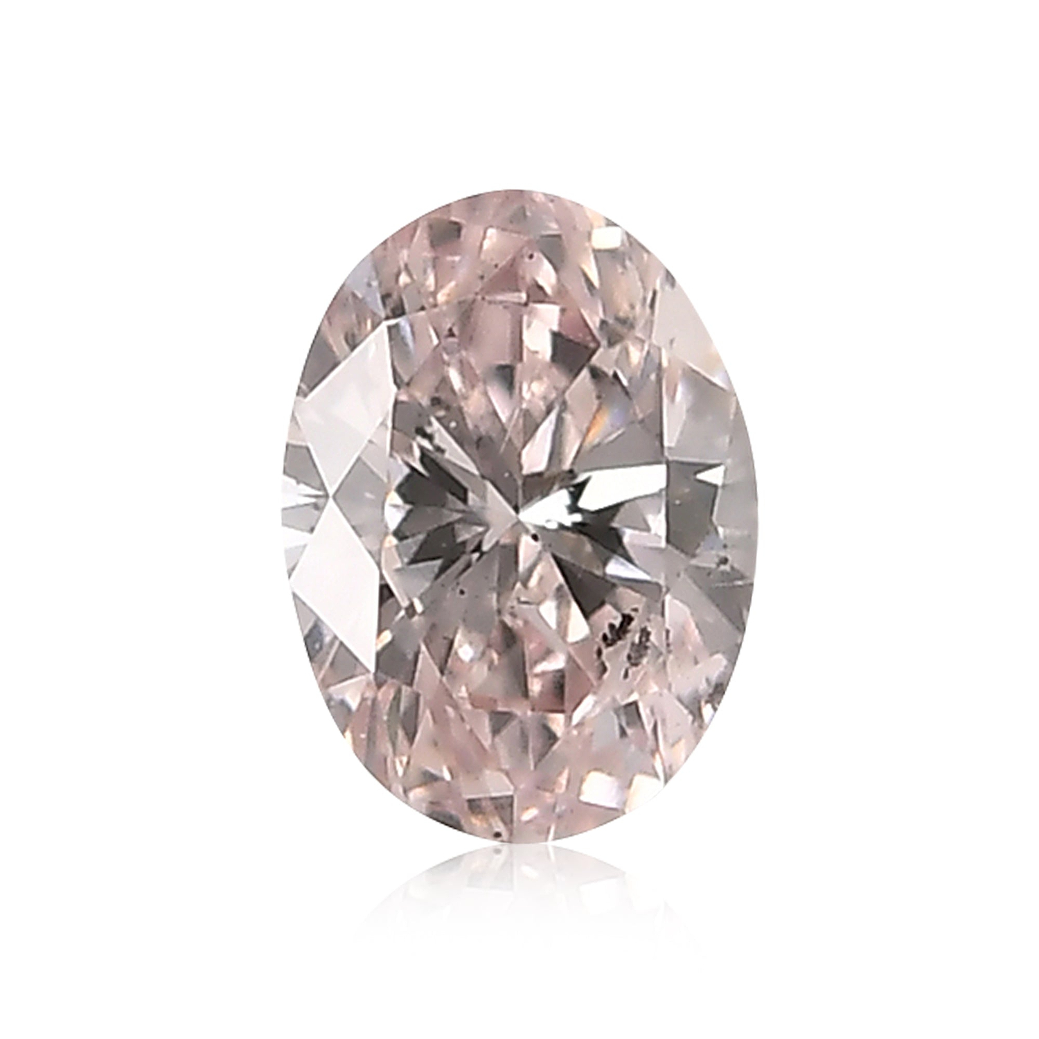 0.18 Carat Fancy Light Pink Oval Diamond SI2 GIA