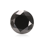 22.00 Carat Fancy Black Round Brillant Diamond  GIA