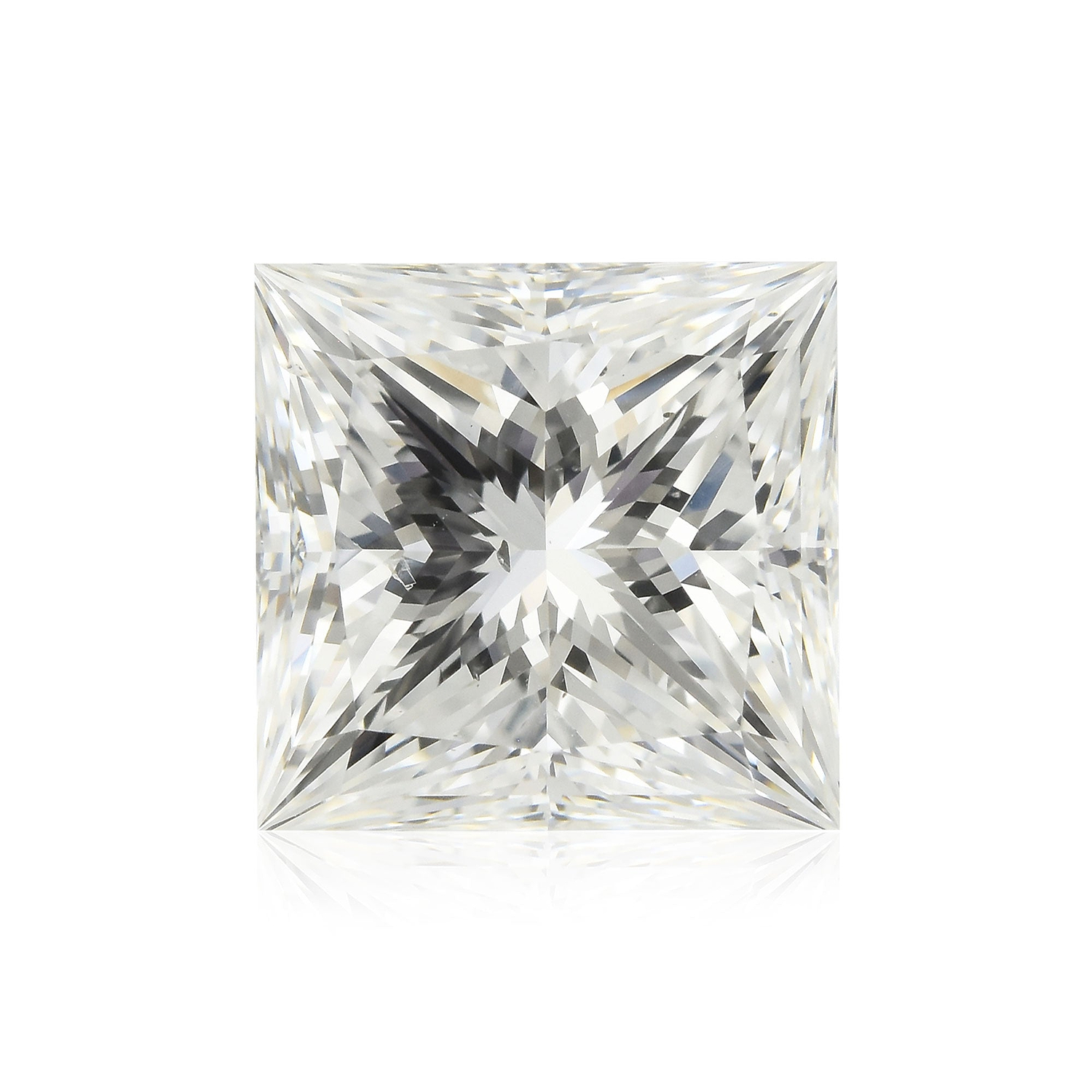 3.73 Carat E Princess Diamond SI1 GIA