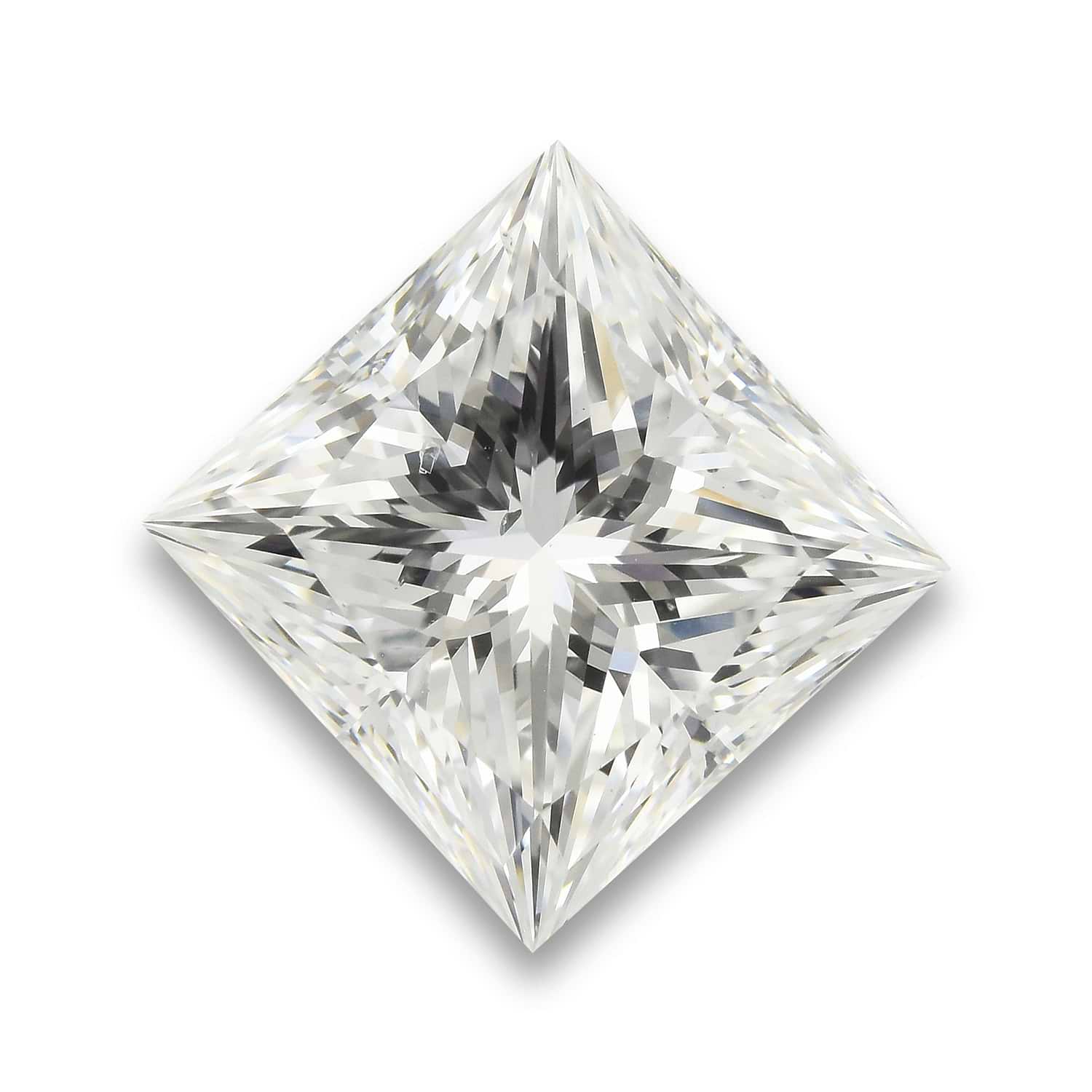 3.73 Carat E Princess Diamond SI1 GIA