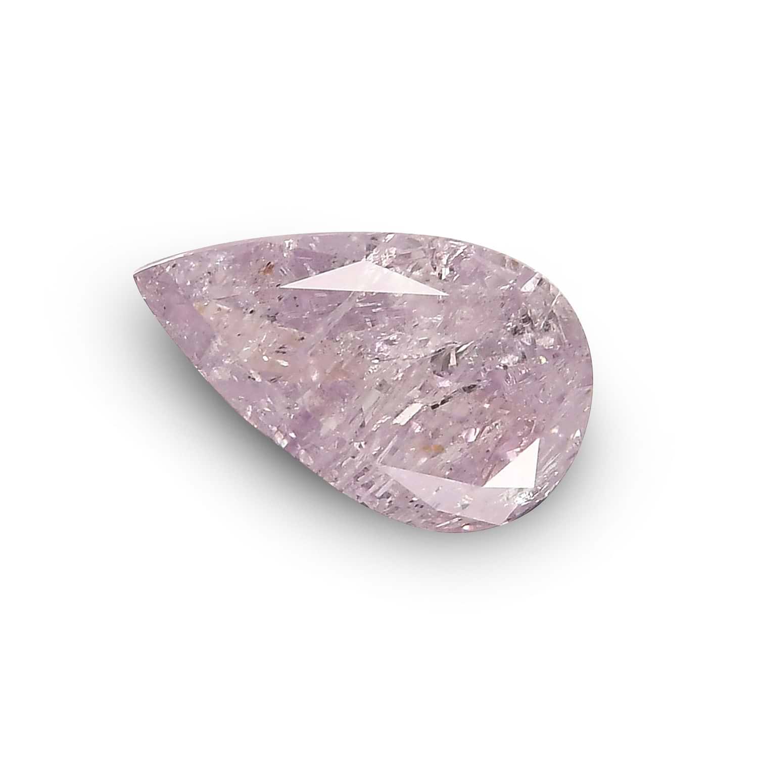 2.01 Carat Fancy Pink Purple Pear Diamond (I3) GIA