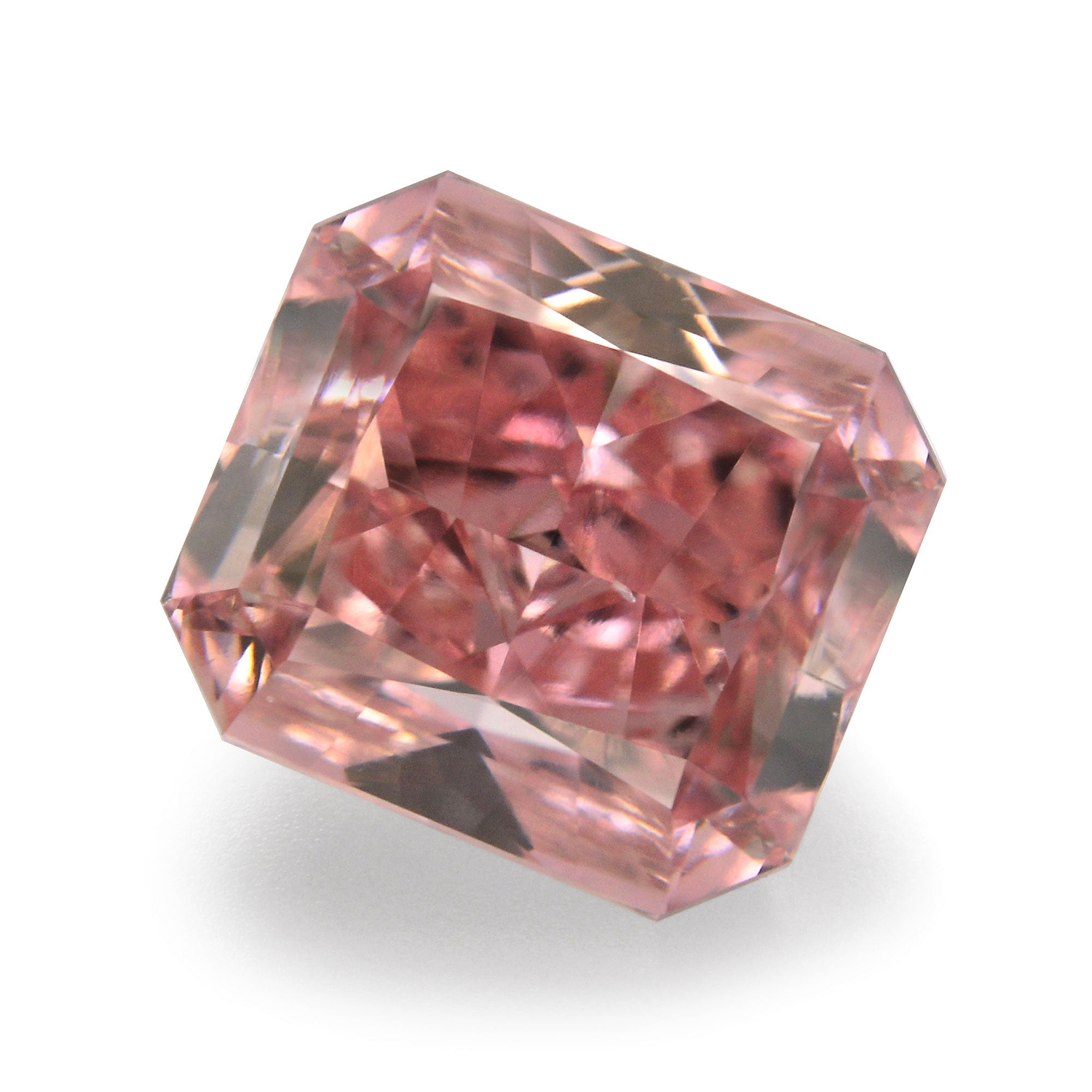 1.06 Carat Fancy Intense Pink Radiant Diamond VS2 GIA