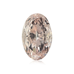 0.30 Carat Fancy Light Orangy Pink Oval Diamond I1 GIA