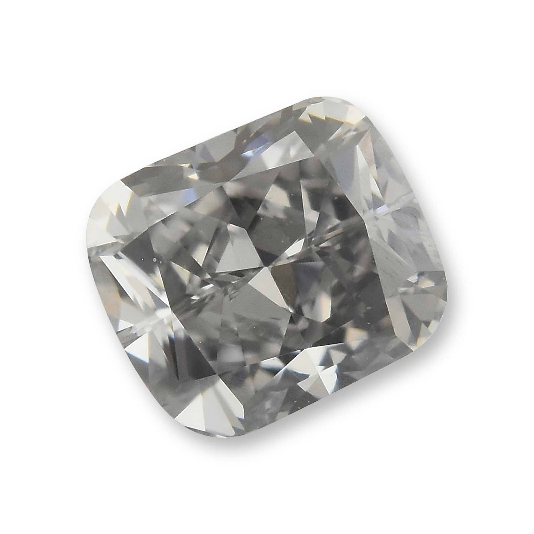0.36 Carat Fancy Blue Gray Cushion Diamond VS1 GIA