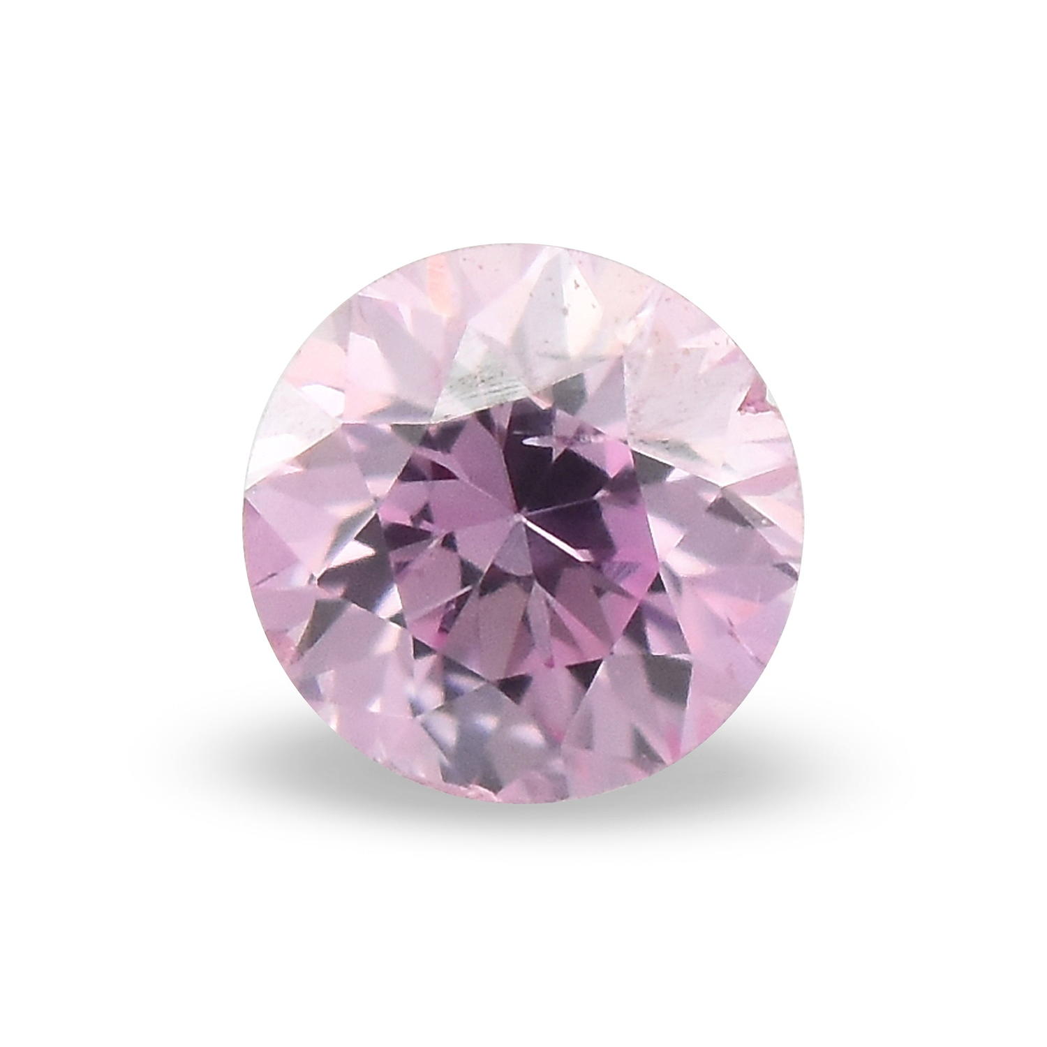 0.05 Carat Fancy Intense Pink Purple Round Brillant Diamond (SI1) GIA