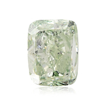2.26 Carat Fancy Light Yellowish Green Cushion Diamond (SI1) GIA