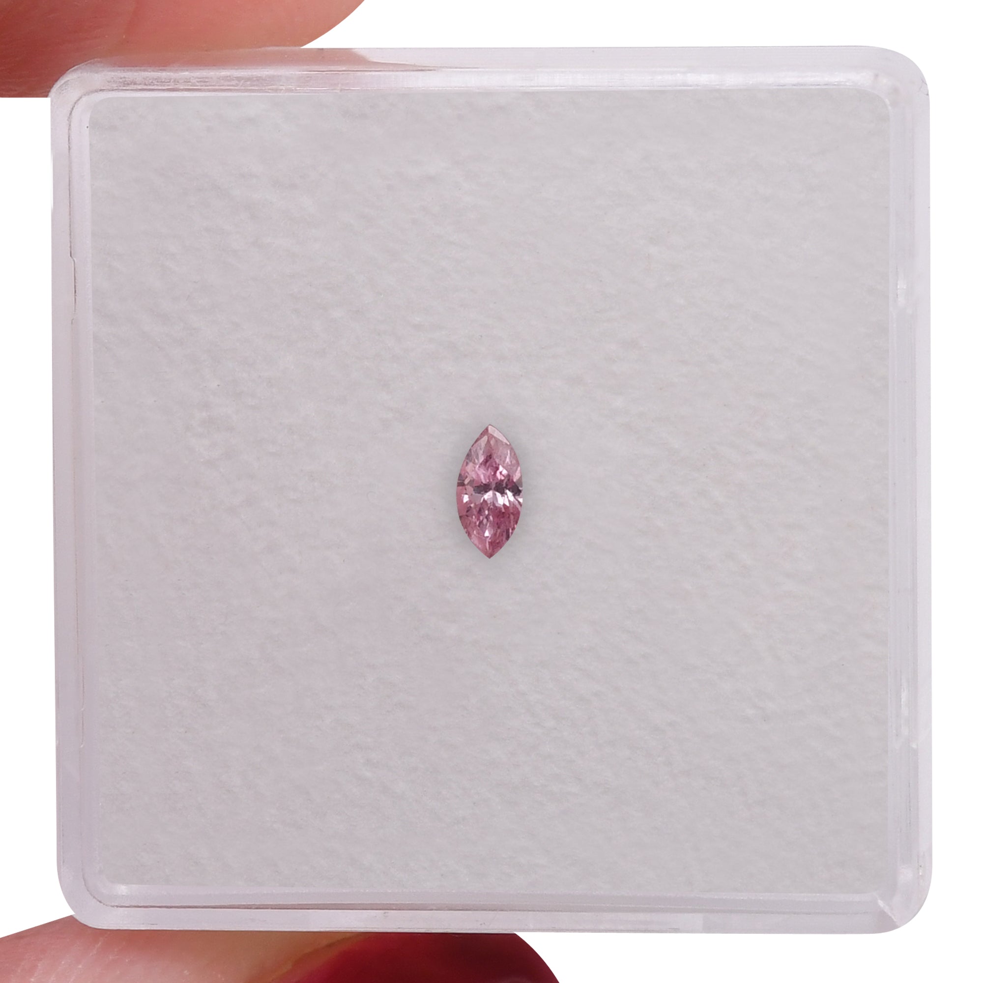 0.08 Carat Fancy Intense Purplish Pink Marquise Diamond (SI1