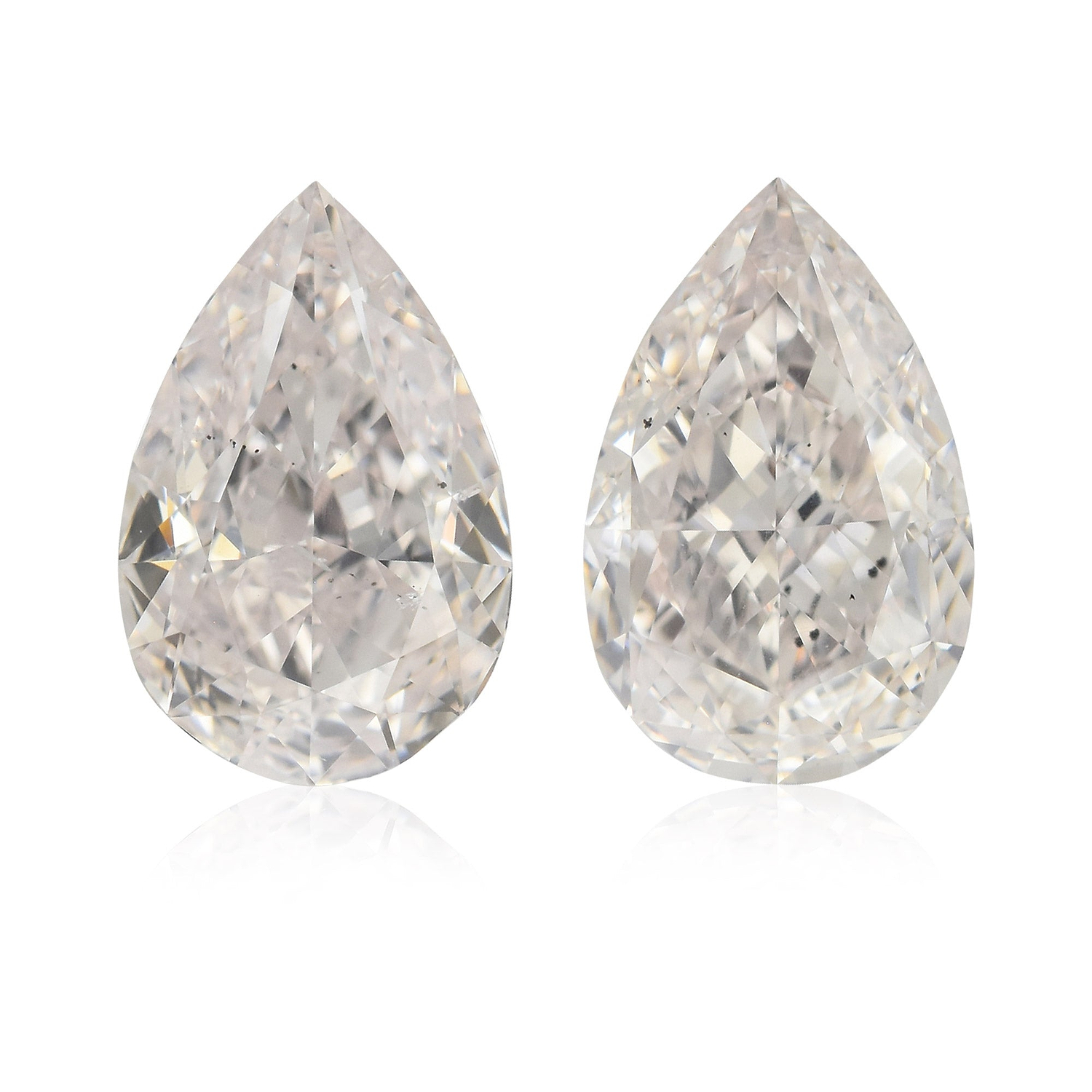 2.18 Carat Very Light Pink Pear Diamonds SI2