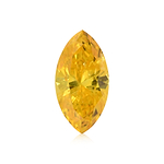 0.21 Carat Fancy Vivid Orangy Yellow Marquise Diamond (I1) GIA