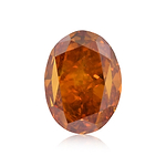 1.01 Carat Fancy Deep Yellowish Orange Oval Diamond I1 GIA