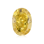 0.70 Carat Fancy Deep Yellow Oval Diamond SI1 GIA