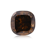 0.59 Carat Fancy Dark Brown Cushion Diamond VS1 GIA