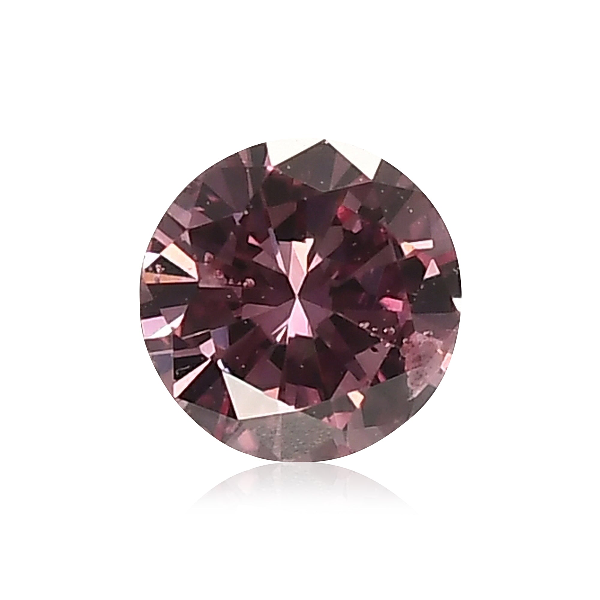 0.19 Carat Fancy Intense Pink Round Brillant Diamond SI2 GIA